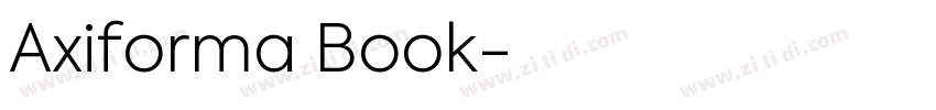 Axiforma Book字体转换